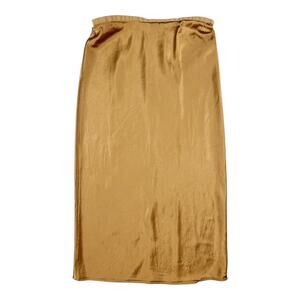 J.Crew New Gwyneth Midi Slip Skirt Viscose Charmeuse Desert Khaki Size Small